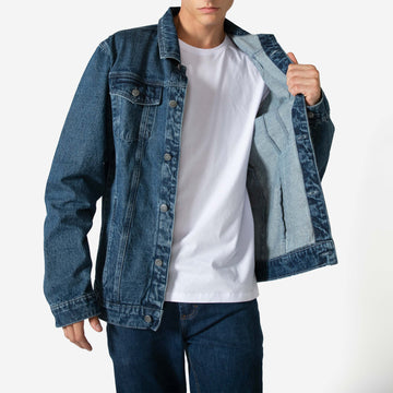 Jaqueta Jeans Masculina - Azul Jeans Médio