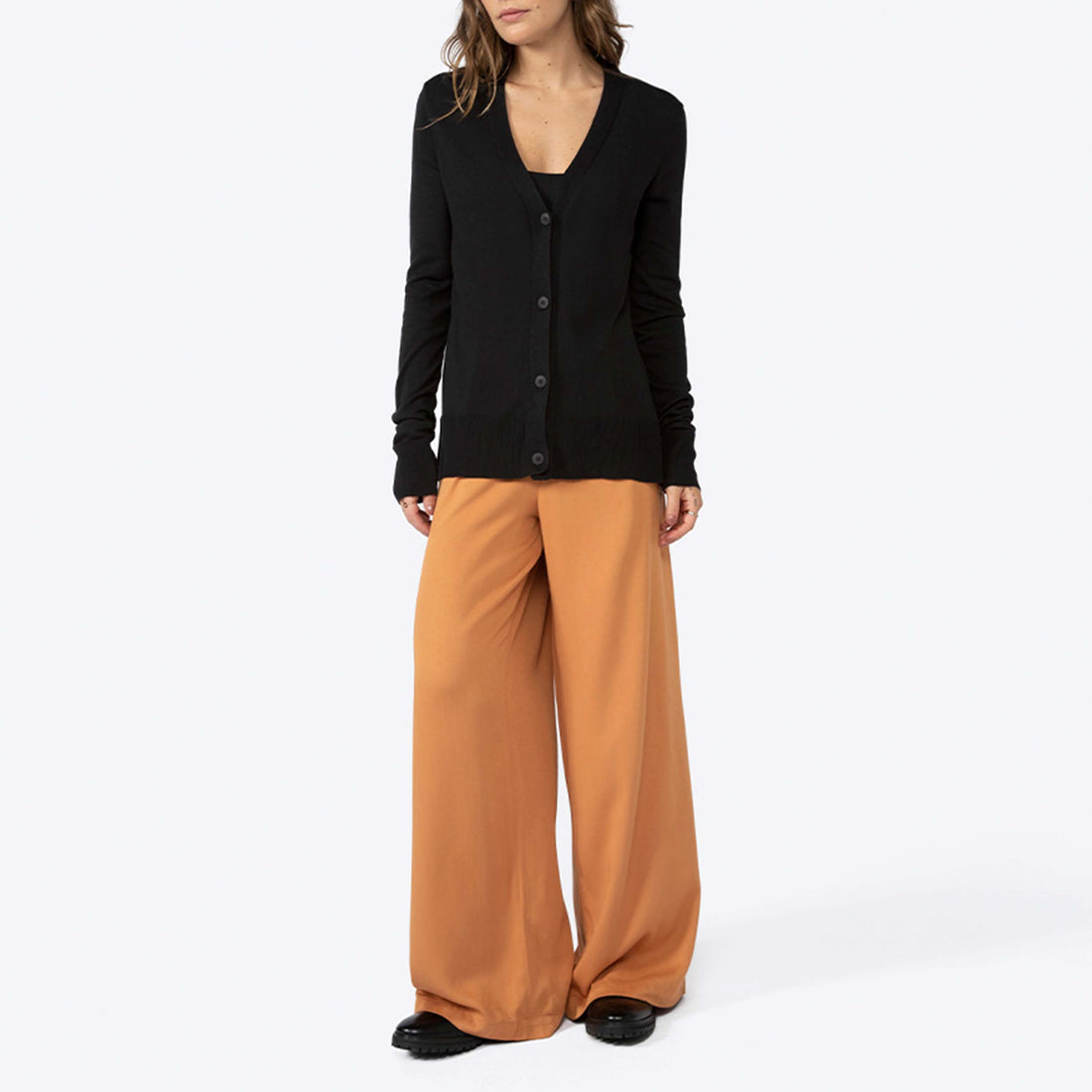 Cardigan Tricot Viscose Feminino - Preto