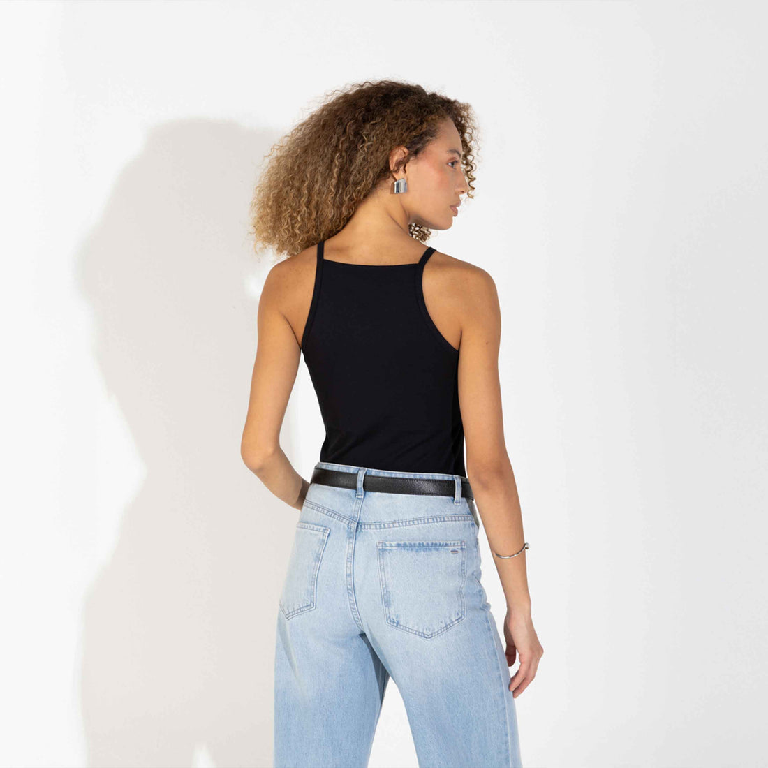 Regata Cotton Pima Cava Americana Feminina - Preto