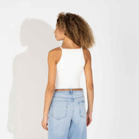 Regata Cotton Pima Cava Americana Feminina - Off White