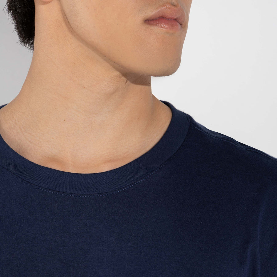 Camiseta Boxy Algodão Premium Masculina | Everyday Collection - Azul Marinho