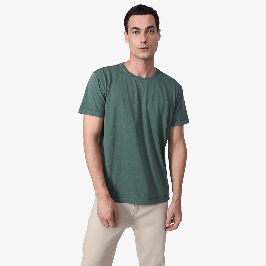 Camiseta Estonada Masculina - Verde Cedro