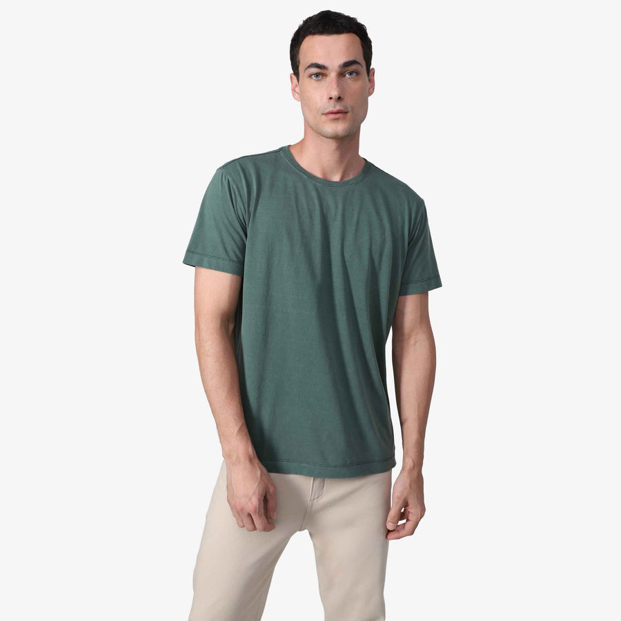 Camiseta Estonada Masculina - Verde Cedro