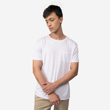 Camiseta Pima Bolso Masculina - Branco