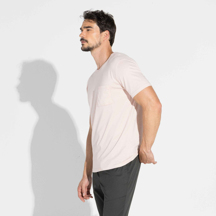 Camiseta Pima Bolso Masculina | Life Collection - Rosa Lemonade