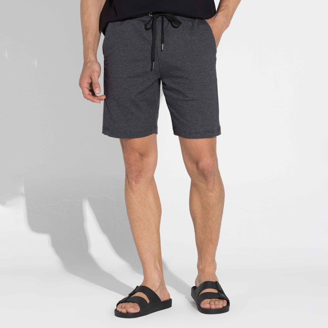 Bermuda Flamê Recorte Lateral Masculina - Mescla Escuro