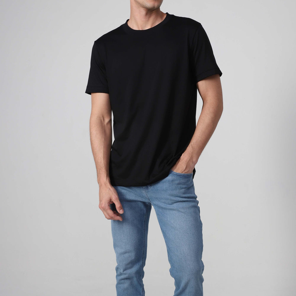 Camiseta Pima Punho Masculina | Life Collection - Preto