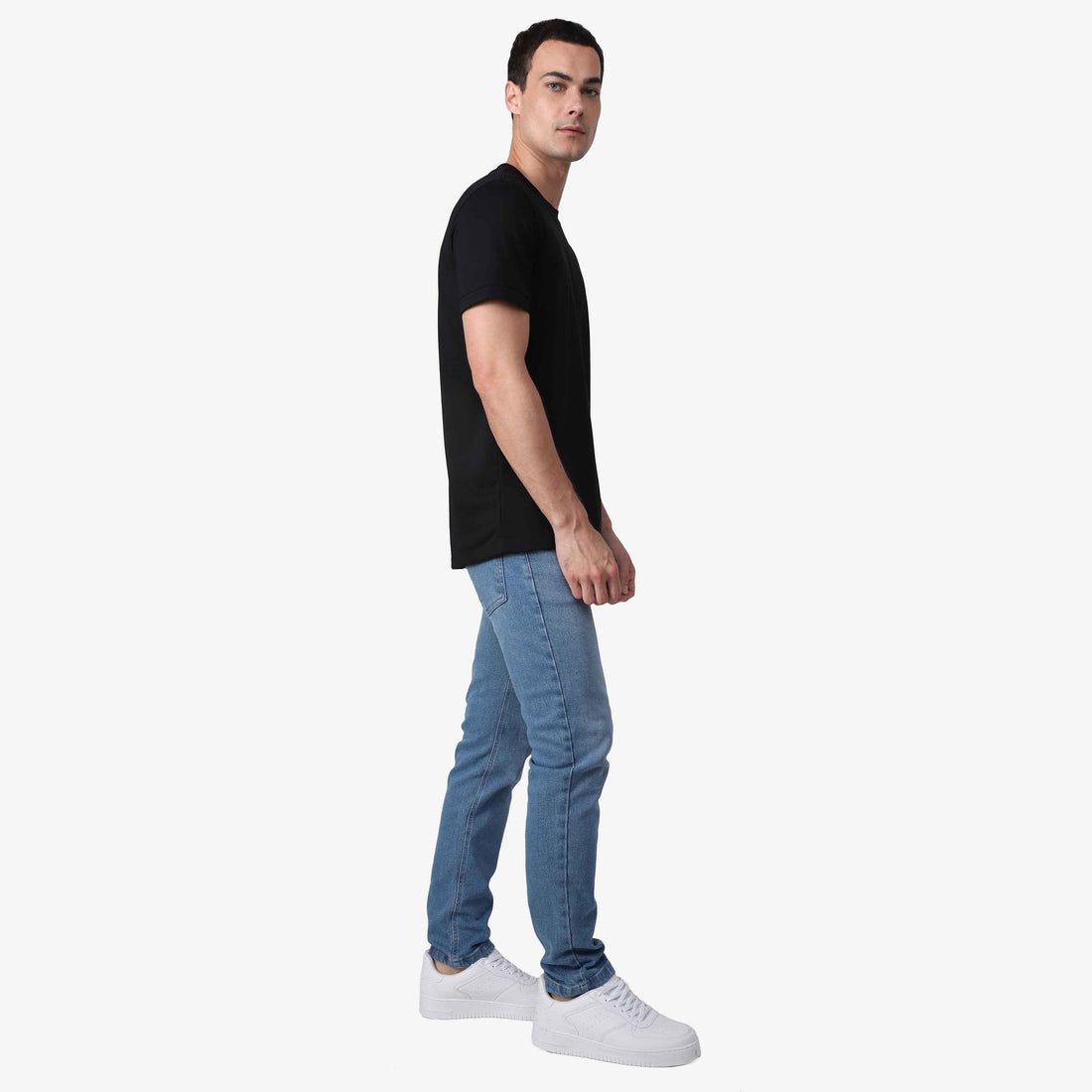 Camiseta Pima Punho Masculina | Life Collection - Preto