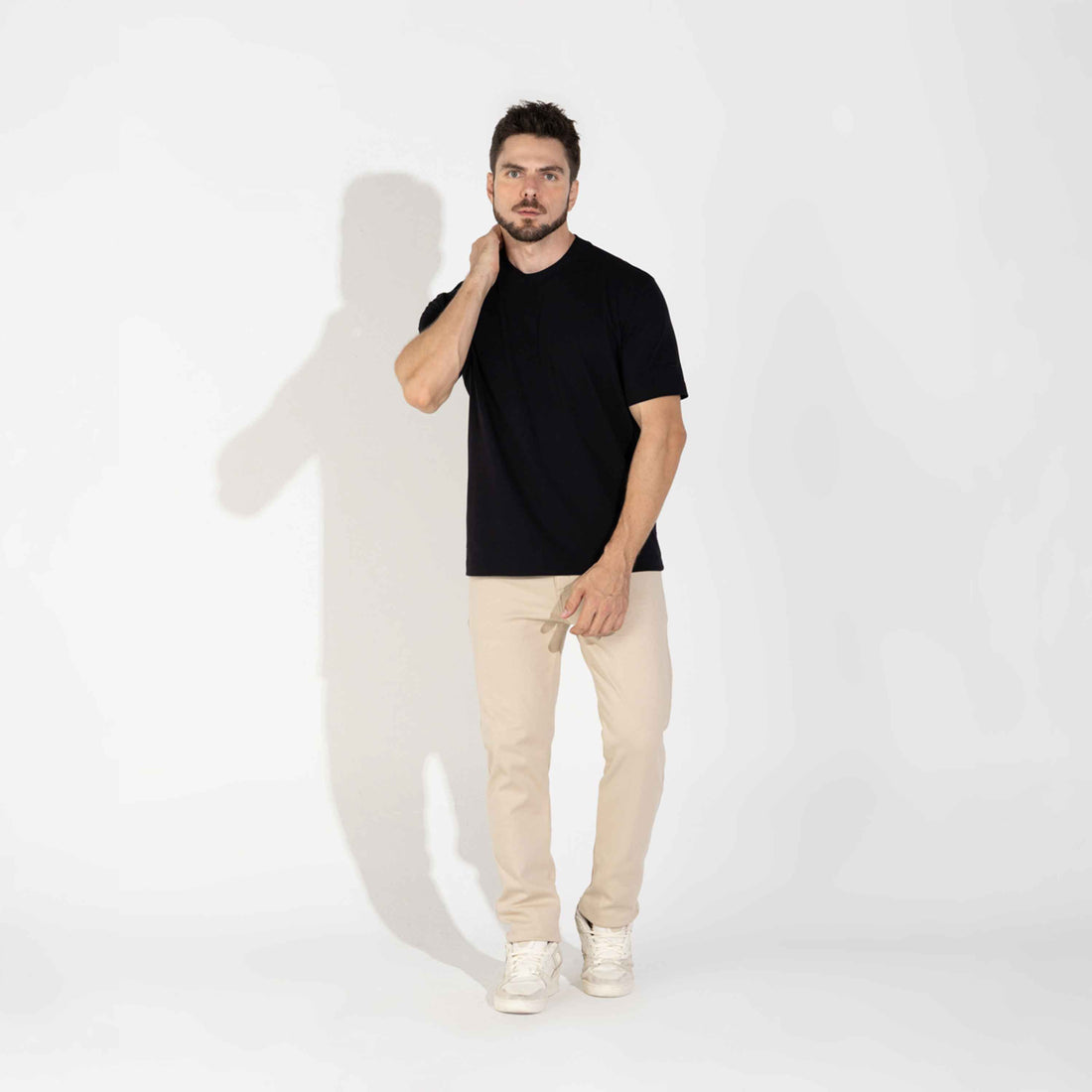 Camiseta Pima Punho Masculina | Life Collection - Preto