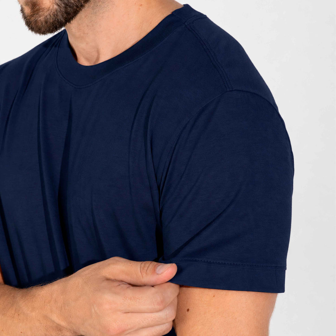 Camiseta Pima Punho Masculina - Azul Marinho