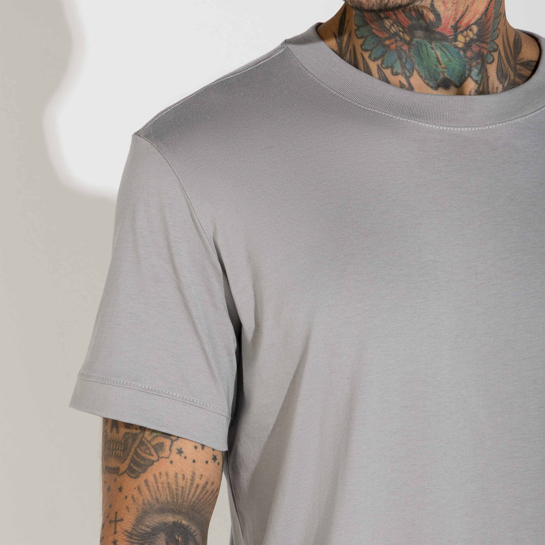 Camiseta Pima Punho Masculina | Life Collection - Cinza Titânio