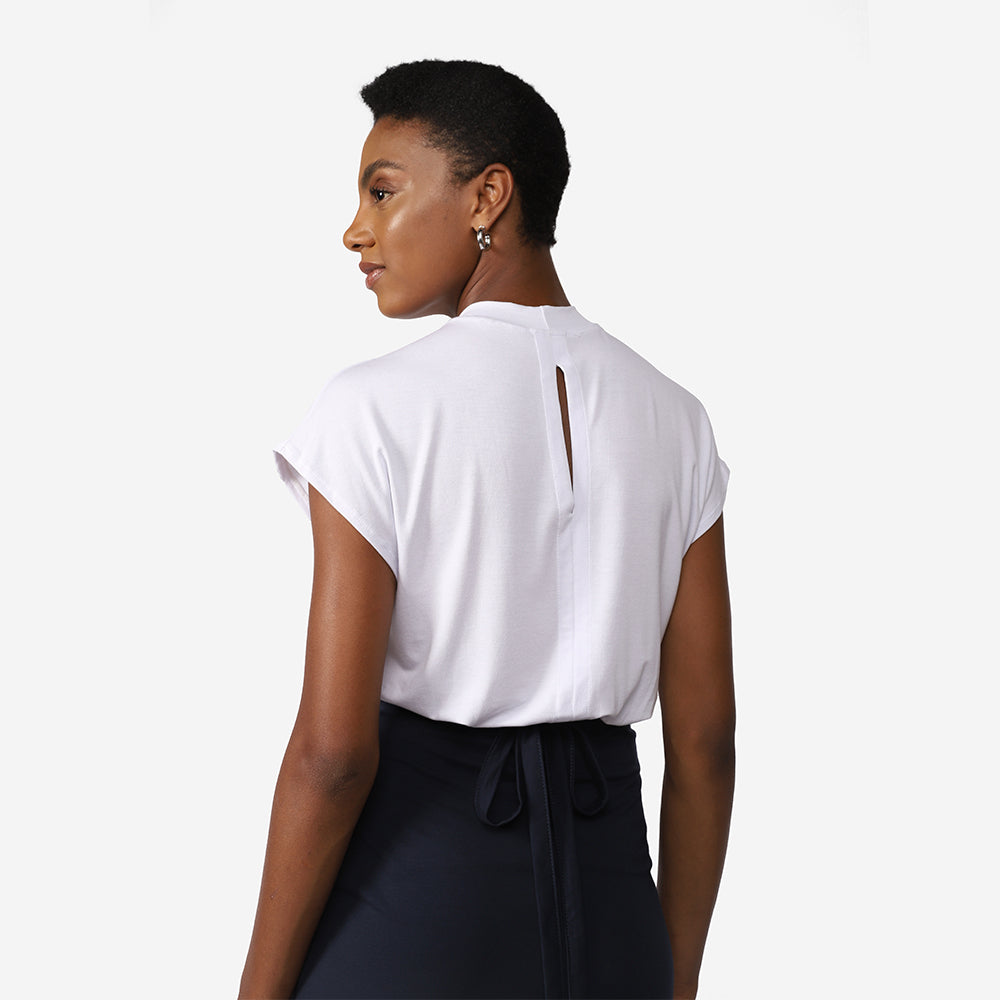 Blusa Modal Gota Costas Feminina - Branco