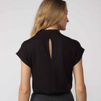 Blusa Modal Gota Costas Feminina - Preto