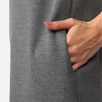 Vestido Curto Malha Estruturada T-Shirt - Mescla Escuro