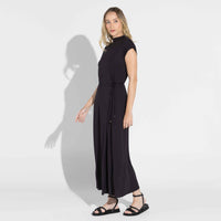 Vestido Midi Modal Cintura Regulável | Travel Collection - Preto