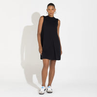 Vestido Curto Cotton Pima Gola Alta - Preto