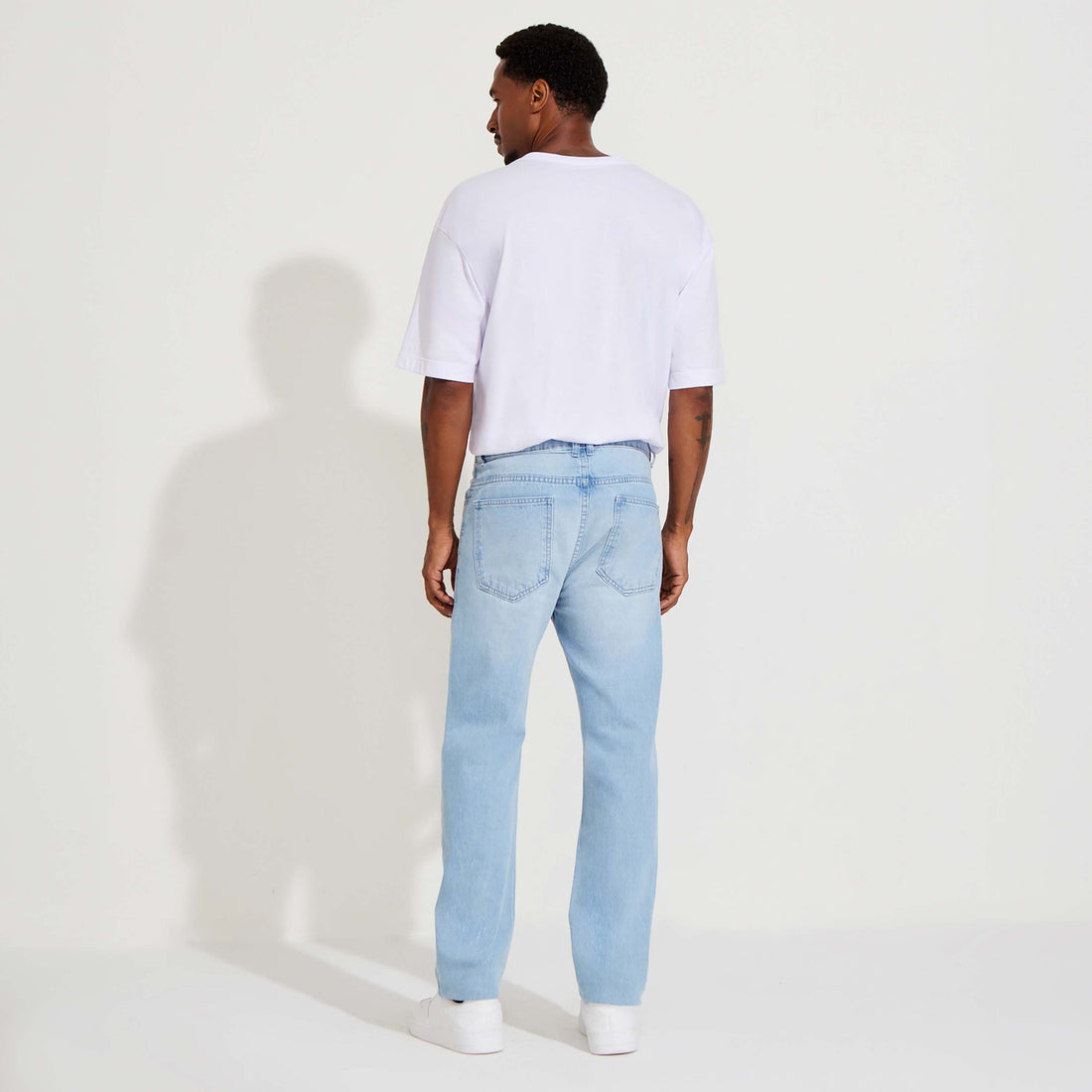 Calça Jeans Clássica Masculina Azul Jeans Claro –