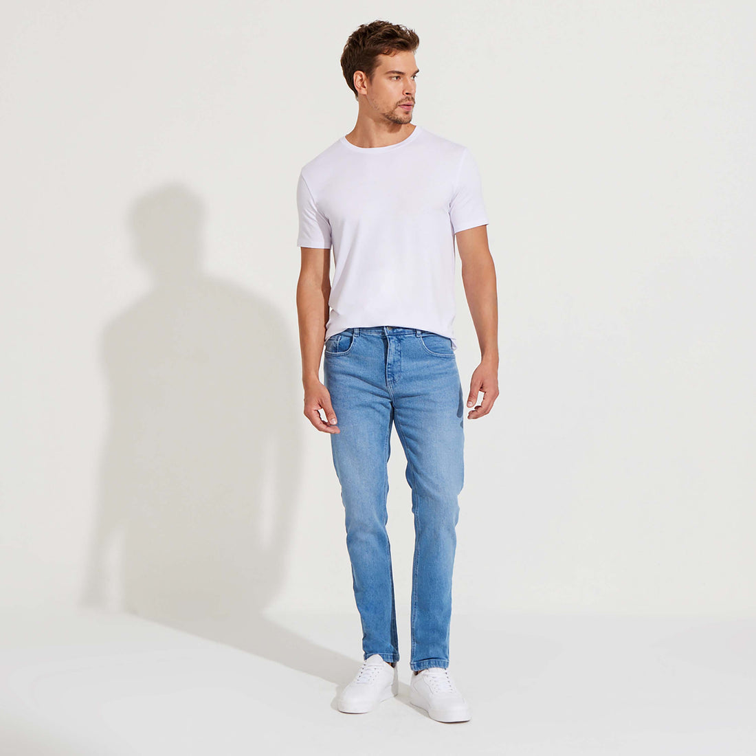 Calça Jeans Slim Masculina - Azul Jeans Claro