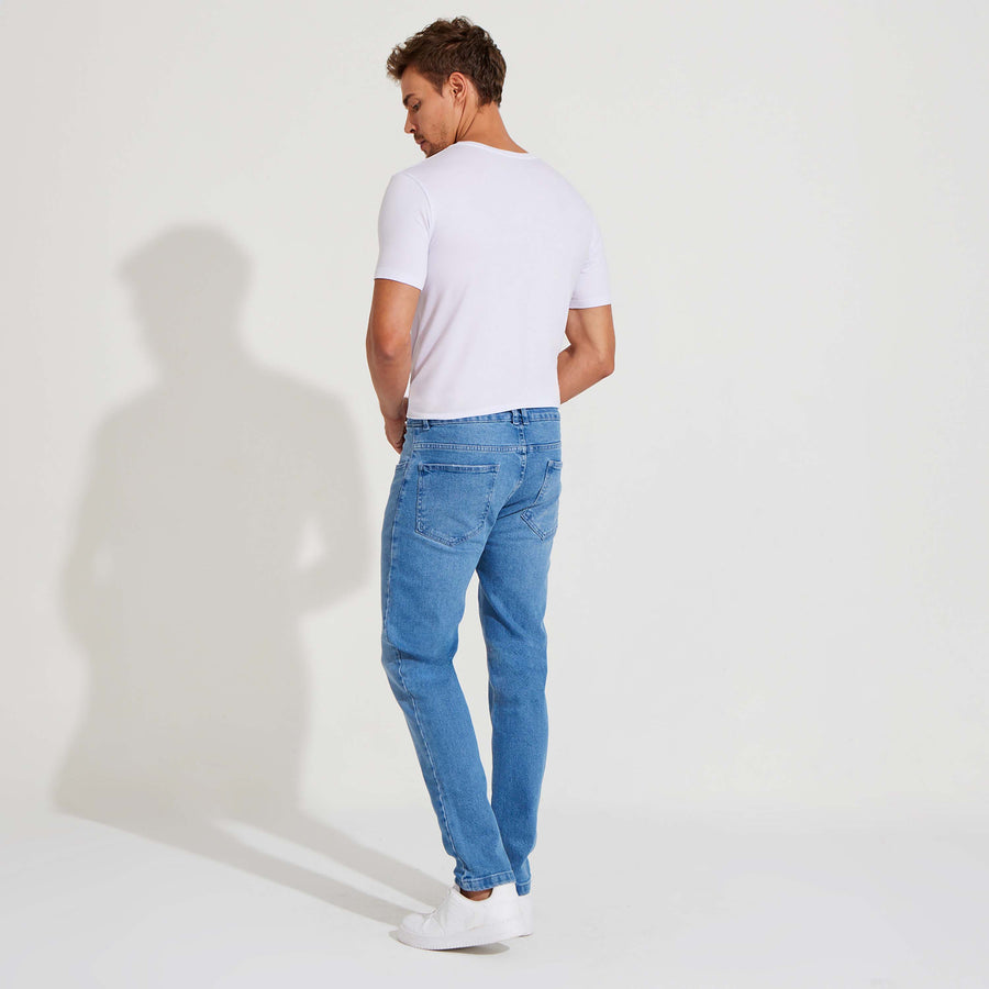 Calça Jeans Slim Masculina - Azul Jeans Claro