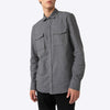 Camisa Algodão Flanelado 2 Bolsos Masculina - Cinza