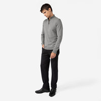 Blusa Tricot 1/2 Vista com Zíper Masculina - Cinza