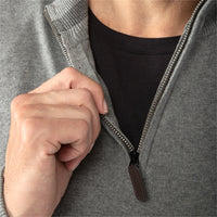 Blusa Tricot 1/2 Vista com Zíper Masculina - Cinza