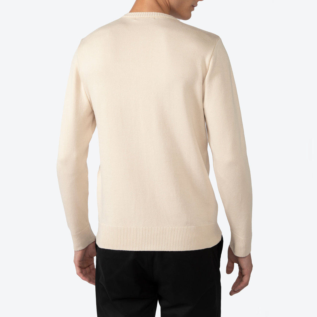 Suéter Tricot Viscose Masculino - Bege