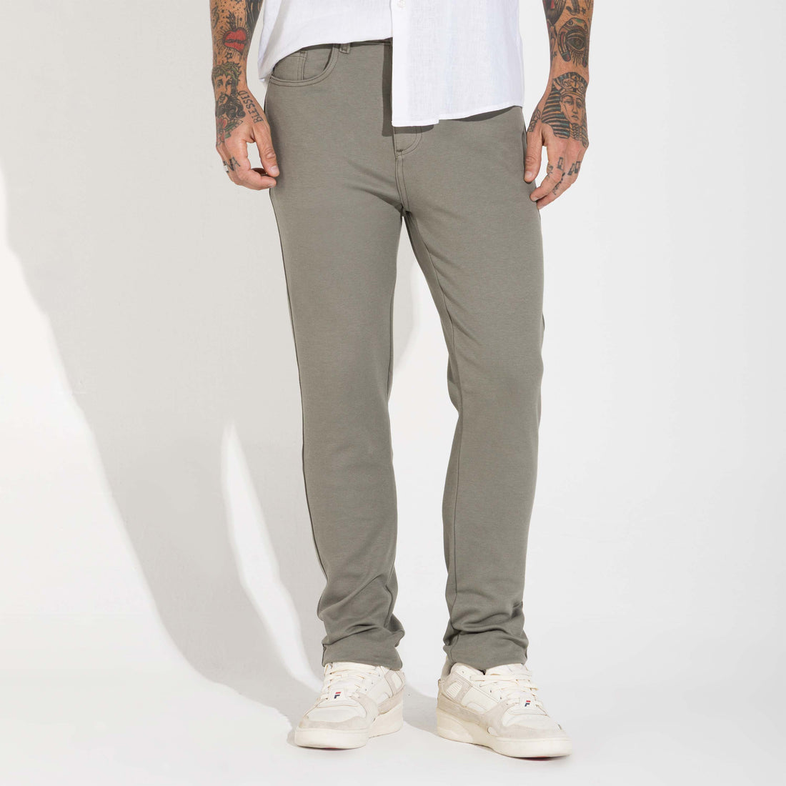 Calça Sarja Moletom Masculina | Travel Collection - Verde Médio