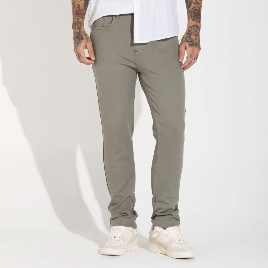 Calça Sarja Moletom Masculina | Travel Collection - Verde Médio