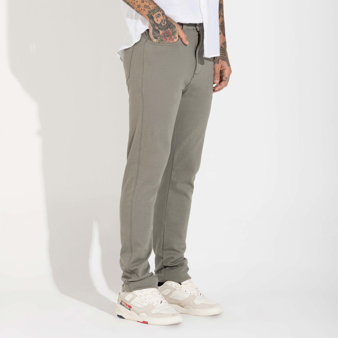 Calça Sarja Moletom Masculina | Travel Collection - Verde Médio