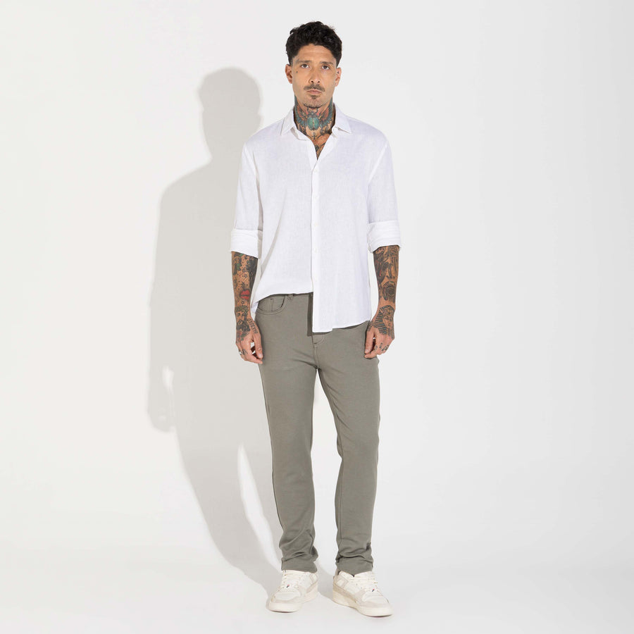 Calça Sarja Moletom Masculina | Travel Collection - Verde Médio