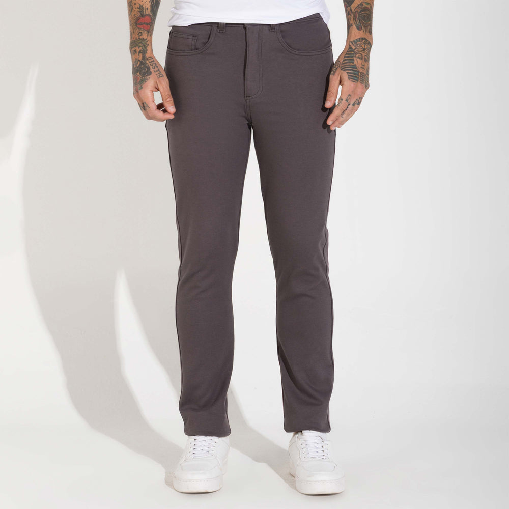 Calça Sarja Moletom Masculina | Travel Collection - Cinza Carvão
