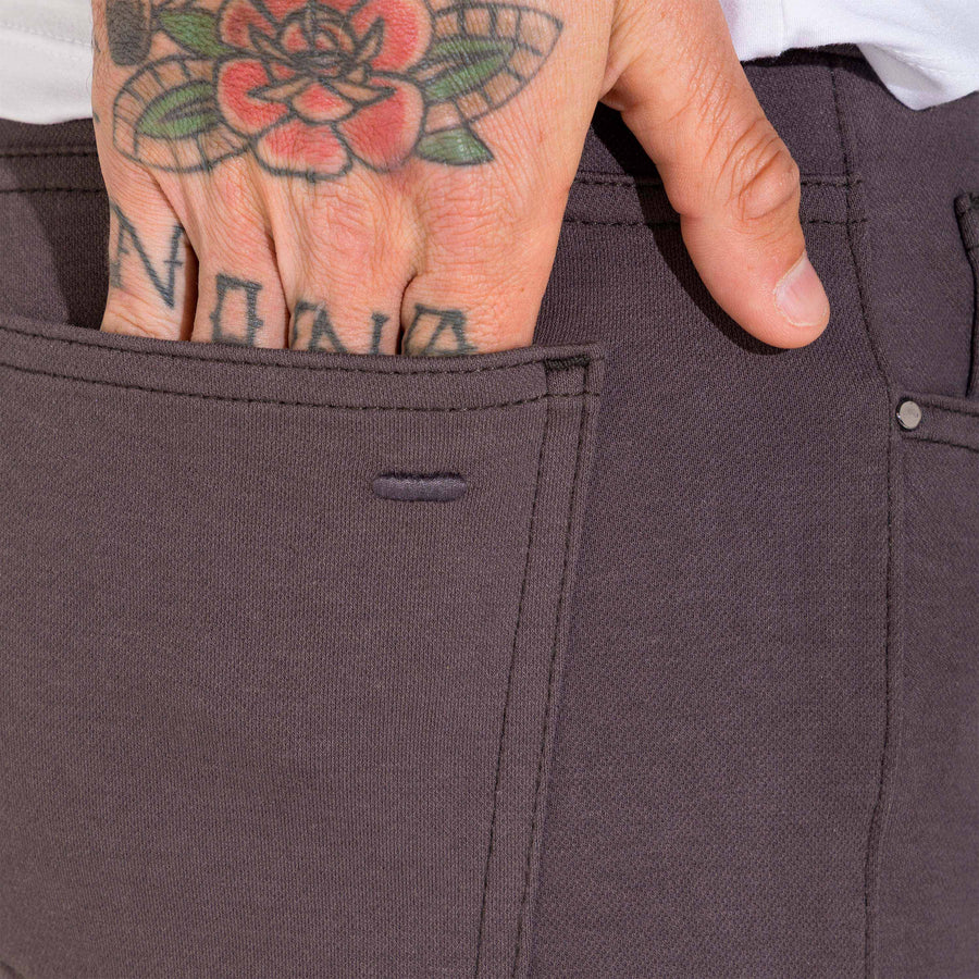 Calça Sarja Moletom Masculina | Travel Collection - Cinza Carvão