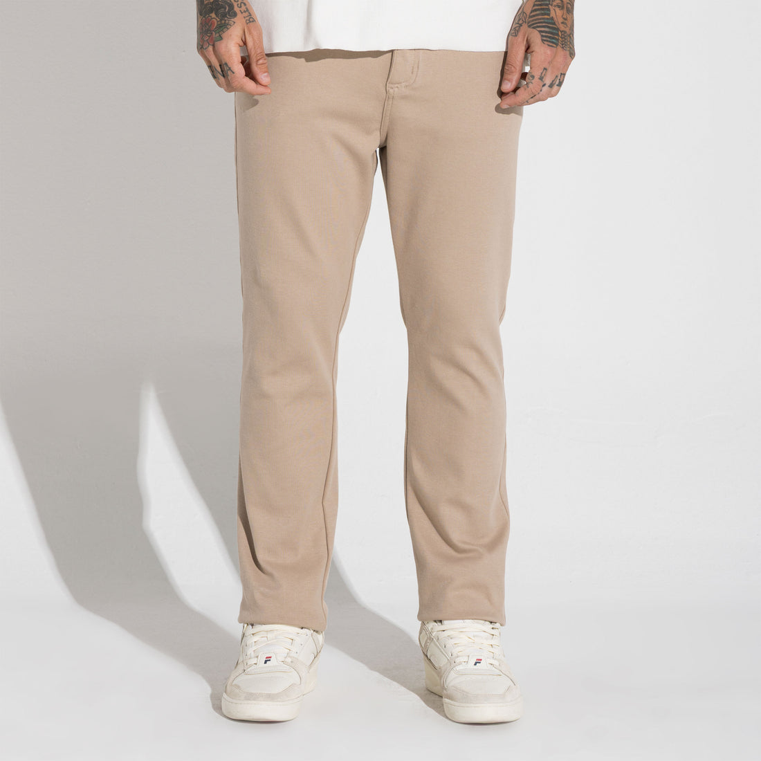 Calça Sarja Moletom Masculina | Travel Collection - Bege Taupe