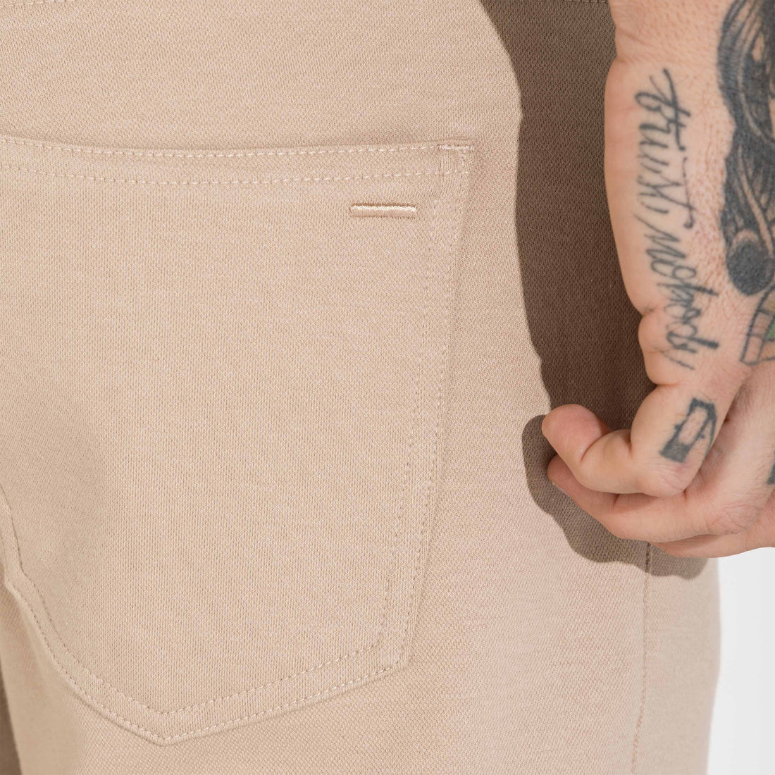 Calça Sarja Moletom Masculina | Travel Collection - Bege Taupe