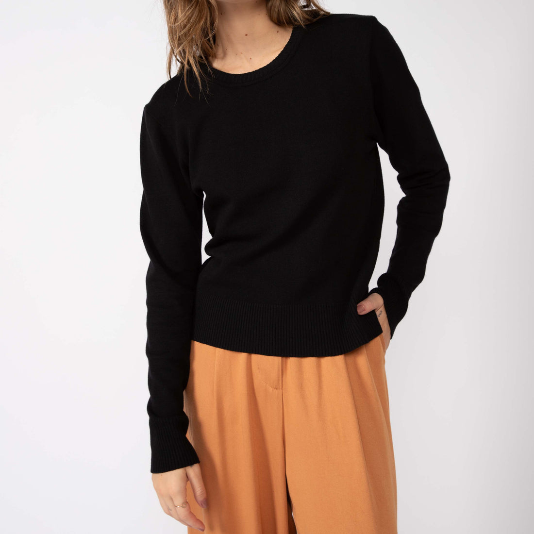 Suéter Tricot Viscose Feminino - Preto