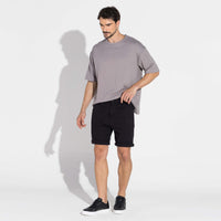 Bermuda Sarja Moletom Masculina | Travel Collection - Preto