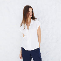 Camisa Manga Curta Feminina - Off White