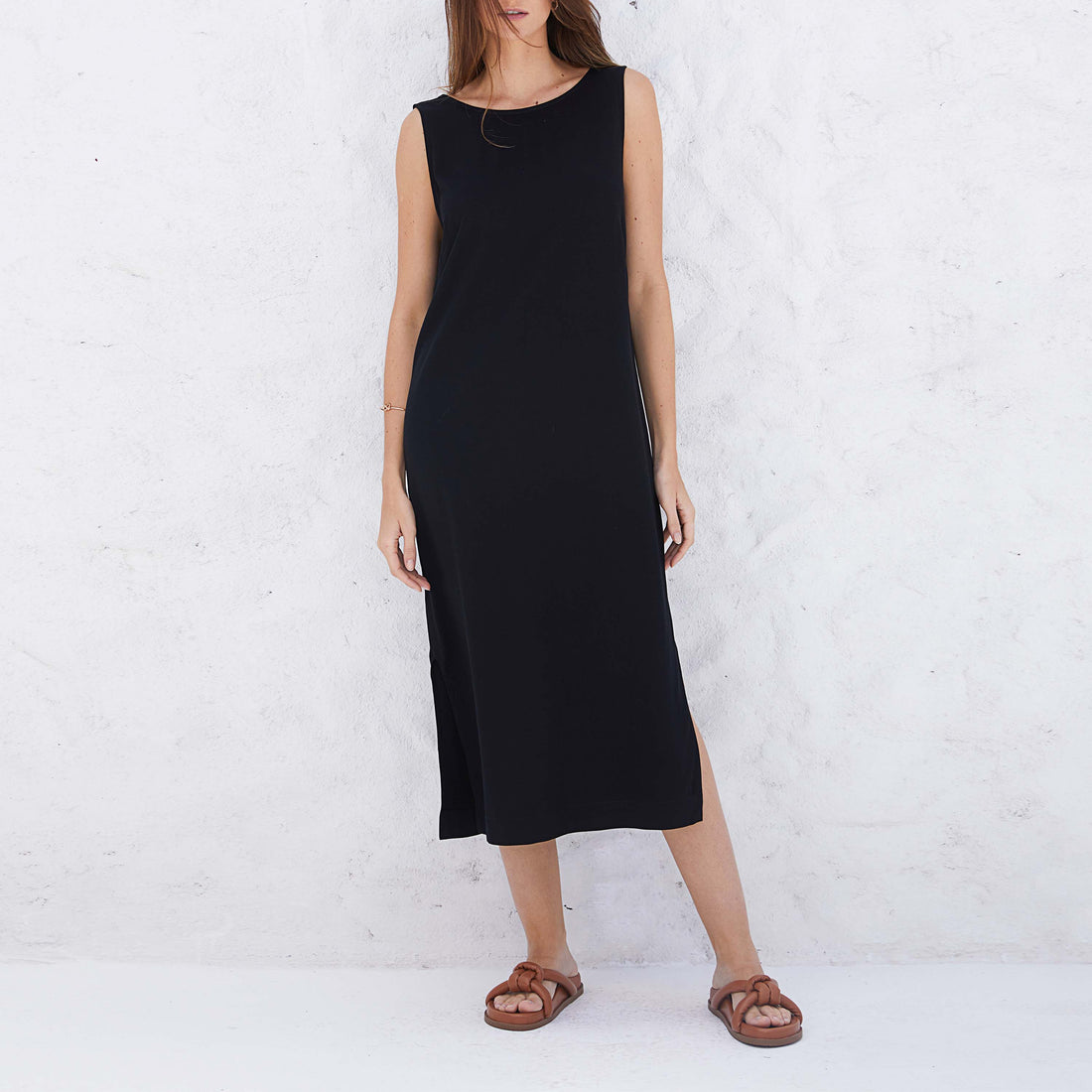 Vestido Midi Viscose - Preto