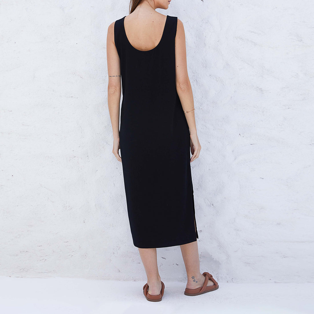 Vestido Midi Viscose - Preto