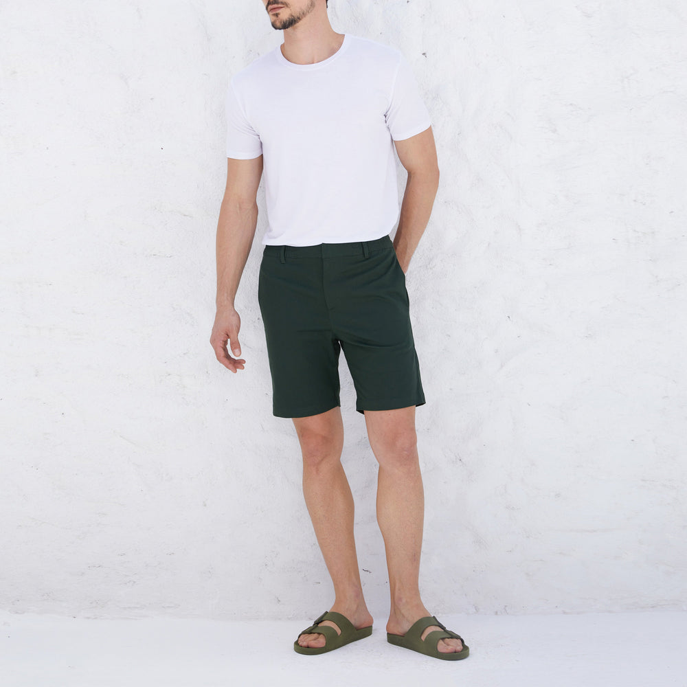 Bermuda Algodão Stretch Masculina - Verde Cedro