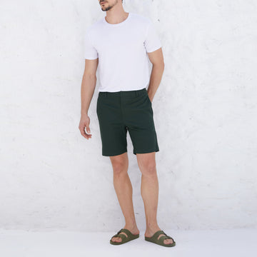 Bermuda Algodão Stretch Masculina - Verde Cedro