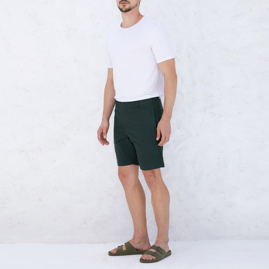Bermuda Algodão Stretch Masculina - Verde Cedro