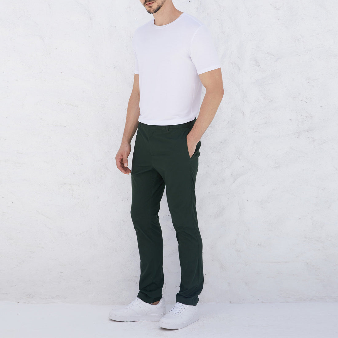 Calça Algodão Stretch Masculina - Verde Cedro