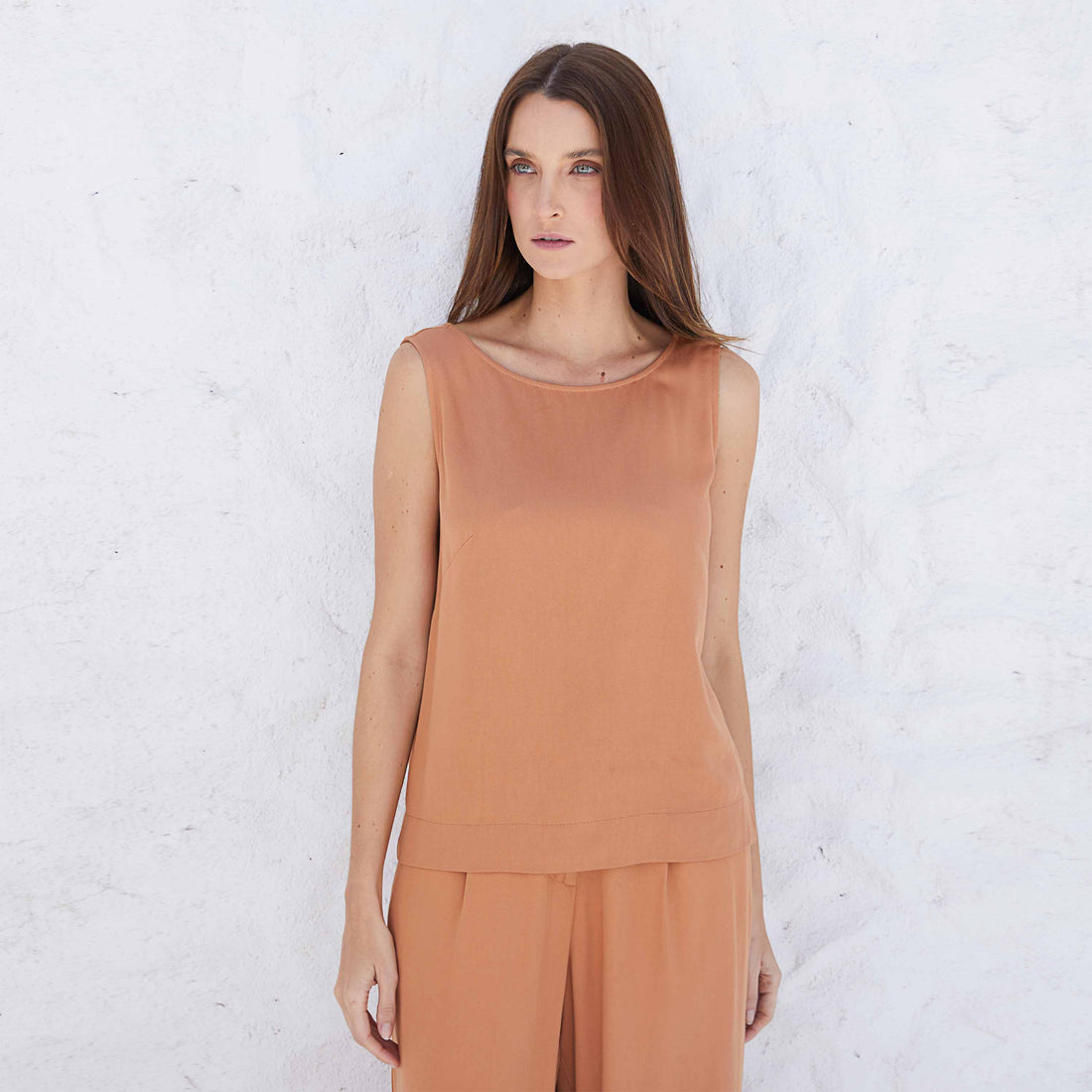 Regata Viscose Feminina - Bege Camel