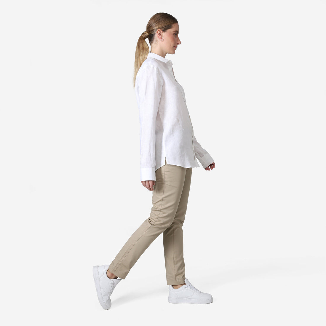 Camisa Linho Manga Longa - Off White