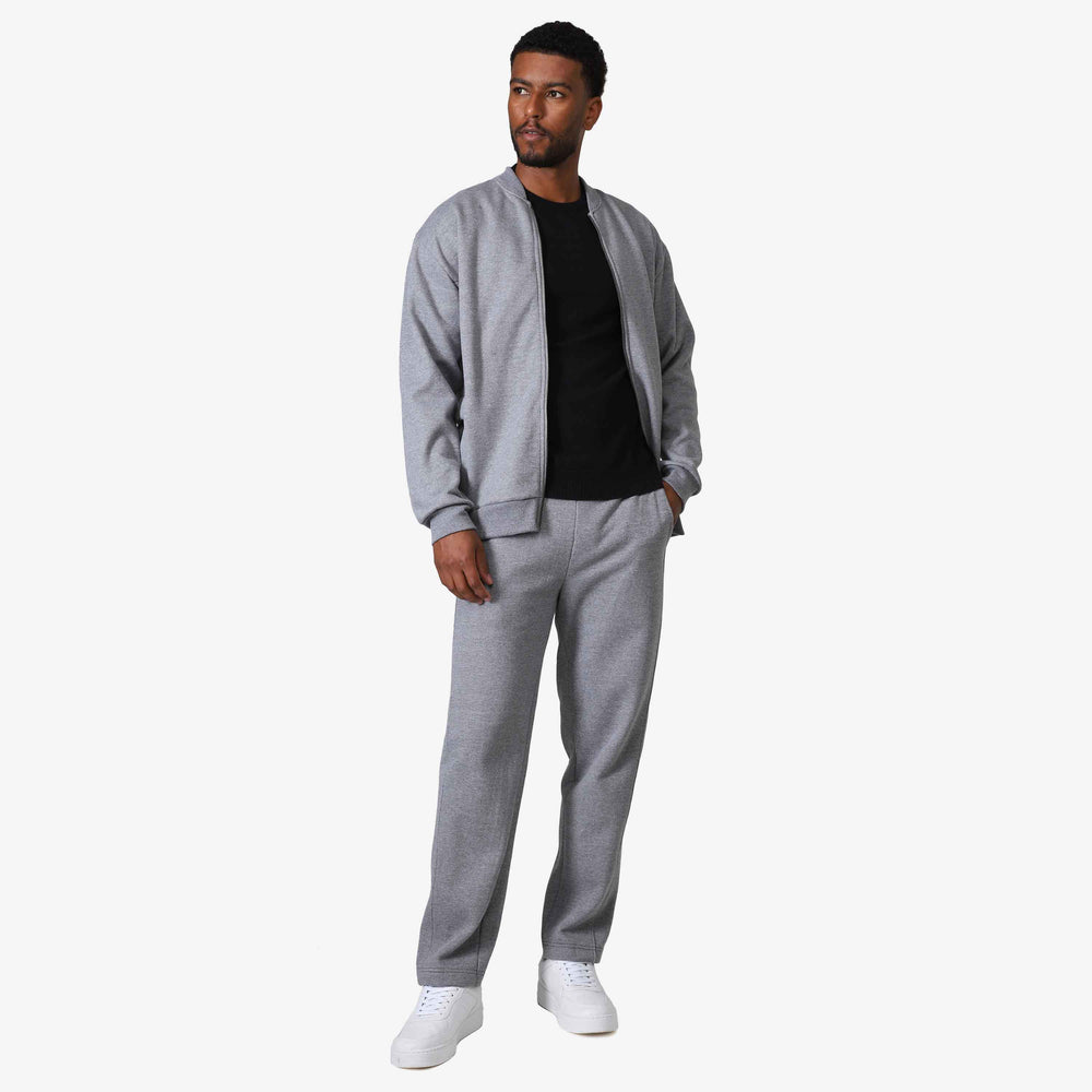 Jaqueta Bomber Moletom Flanelado Masculina - Mescla Escuro