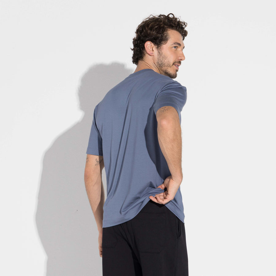 Camiseta Cotton Pima Masculina - Azul Cobalto