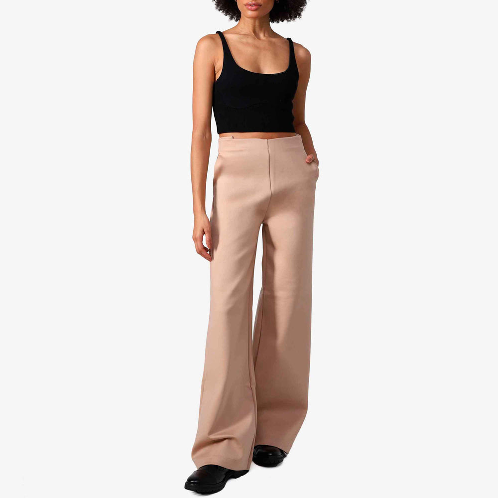 Calça Dense Modal Regulável Feminina | Travel Collection - Bege Camel