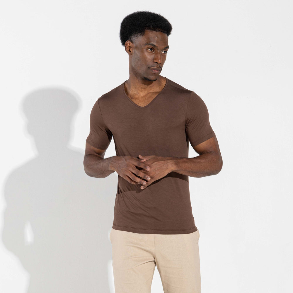 Undershirt Micromodal Masculina - Marrom